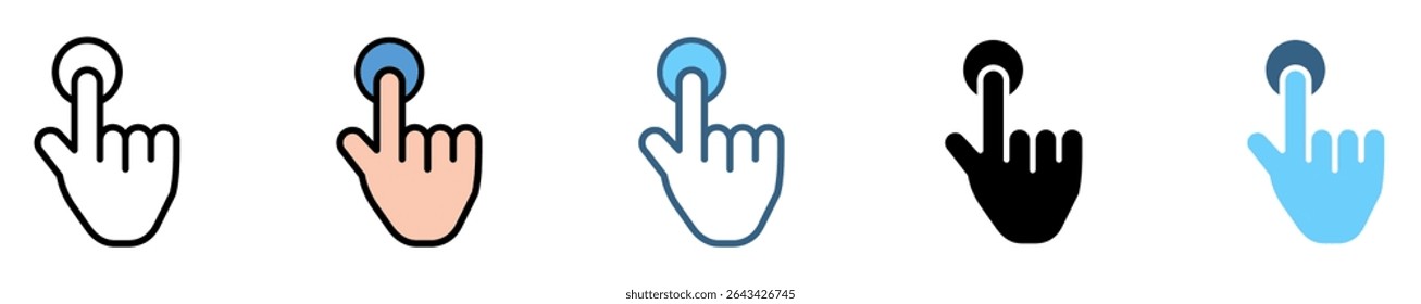 PRINT icon set with various styles and colors