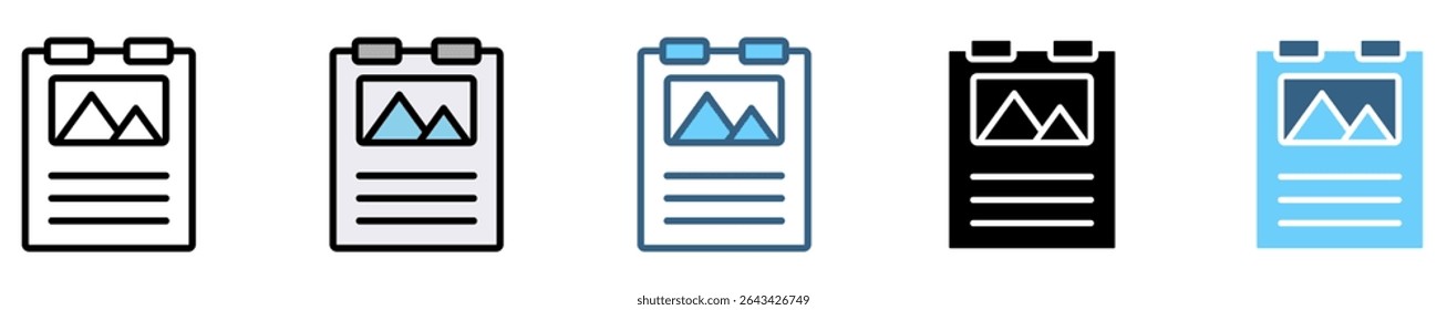 PRINT icon set with various styles and colors