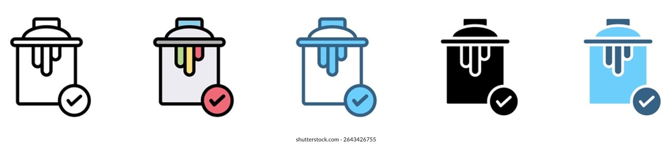 PRINT icon set with various styles and colors
