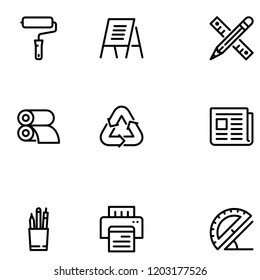 Print icon set vector