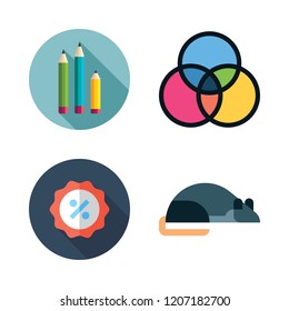 print icon set. vector set about palette, pencil, promotions and animals icons set.