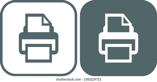 Print icon set. Vector illustration