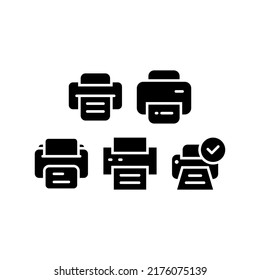 Print Icon Set Vector Symbol Design Illustration