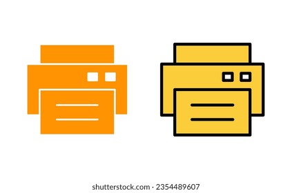 Print icon set for web and mobile app. printer sign and symbol