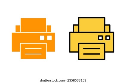 Print icon set for web and mobile app. printer sign and symbol