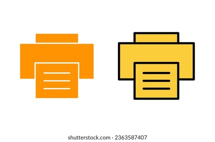 Print icon set for web and mobile app. printer sign and symbol