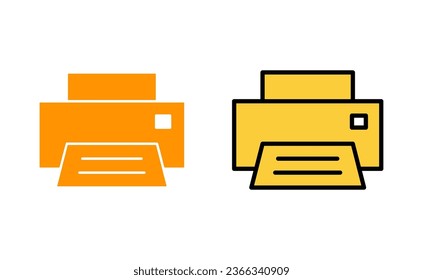 Print icon set for web and mobile app. printer sign and symbol