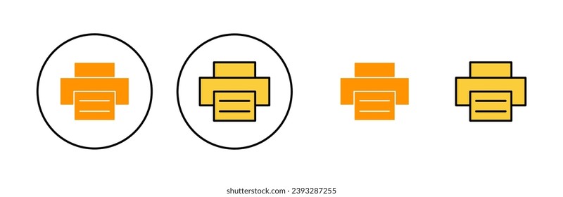 Print icon set for web and mobile app. printer sign and symbol