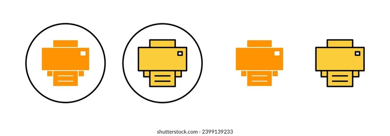 Print icon set for web and mobile app. printer sign and symbol