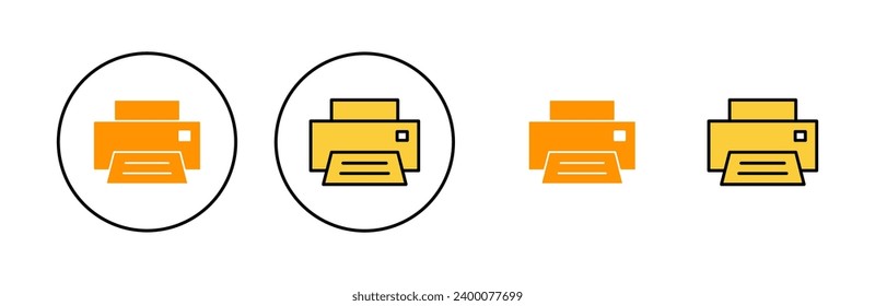 Print icon set for web and mobile app. printer sign and symbol