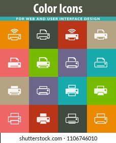 Print icon set for web sites and user interface