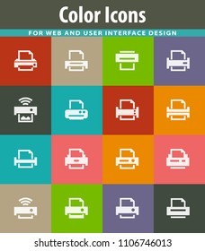 Print icon set for web sites and user interface