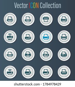 Juego de iconos de impresión para sitios web e interfaz de usuario