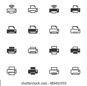 Conjunto de ícones de impressão para sites e interface de usuário