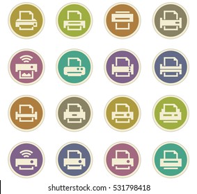 Print icon set for web sites and user interface