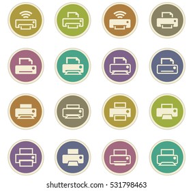 Print icon set for web sites and user interface