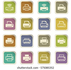 Print icon set for web sites and user interface