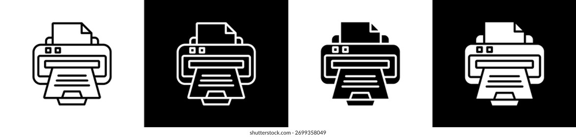 Print icon sheet multiple style collection