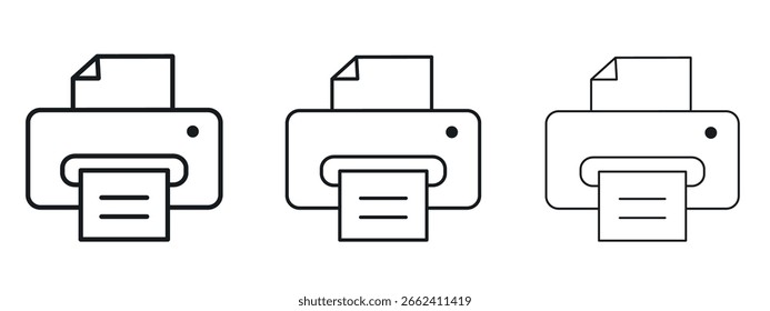 Print icon simple line design - Simple Vector Illustration