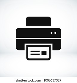 print icon, stock vector illustration flat design style