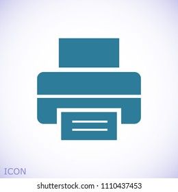 print icon, stock vector illustration flat design style