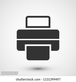 print icon, stock vector illustration flat design style