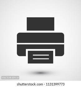 print icon, stock vector illustration flat design style