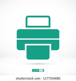 print icon, stock vector illustration flat design style