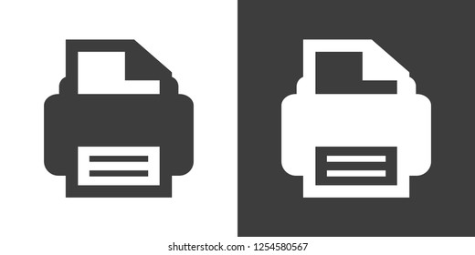 print icon stock vector illustration flat design