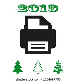 print icon stock vector illustration flat design