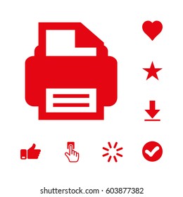 print icon stock vector illustration flat design