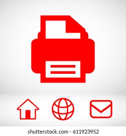 print icon stock vector illustration flat design