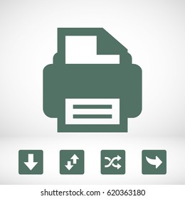 print icon stock vector illustration flat design