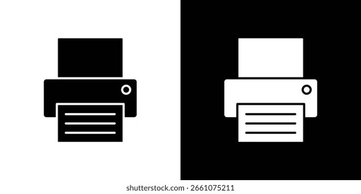 Colección de símbolo de icono de impresión. Vector plano ilustración de stock.