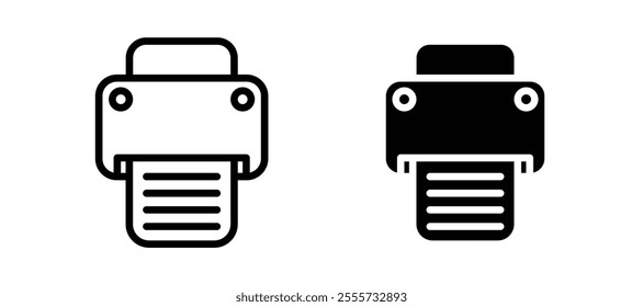 Print icon symbol collection on white background.