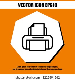 Print icon vector