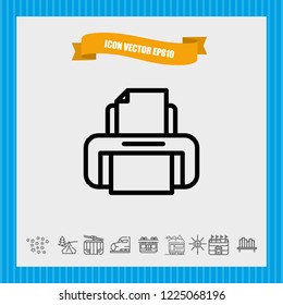 Print icon vector