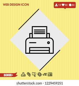 Print icon vector