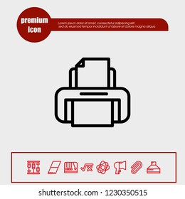 Print icon vector