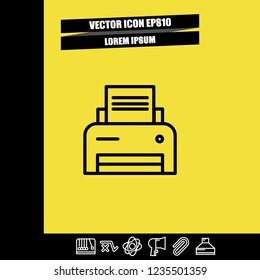 Print icon vector