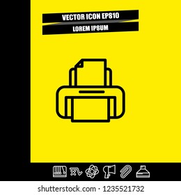Print icon vector
