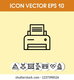 Print icon vector