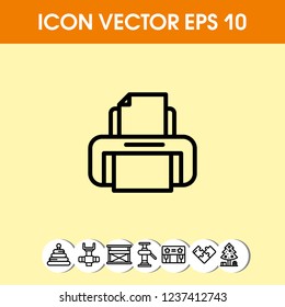 Print icon vector