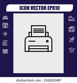 Print icon vector