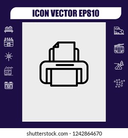 Print icon vector