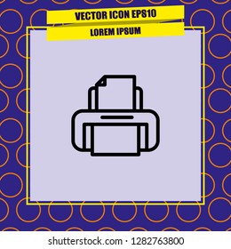Print icon vector