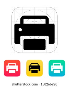 Print icon. Vector illustration.