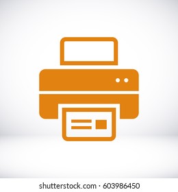 print icon, vector illustration. Flat design eps 10