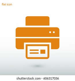 print icon, vector illustration. Flat design eps 10