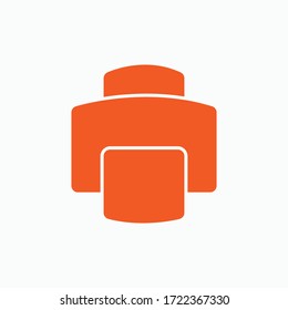 Print Icon - Vector Illustration In Glyph Style for Design and Websites, Presentation or Application.